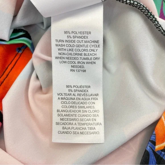 Nina Parker Tie Front Midi Skirt 2X Black/Orange Multi - Picture 11 of 13